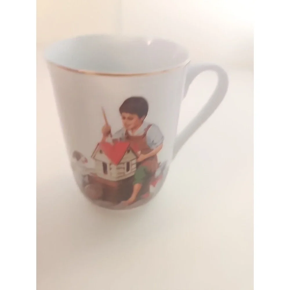 Norman Rockwell Mug Cup Museum A Dollhouse For Sis Vintage Coffee Mug Cup 1982